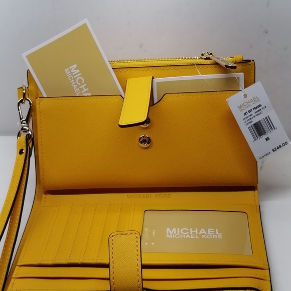New Micheal Kors Cross body Jet Set Travel Yellow - Picture 5 of 7
